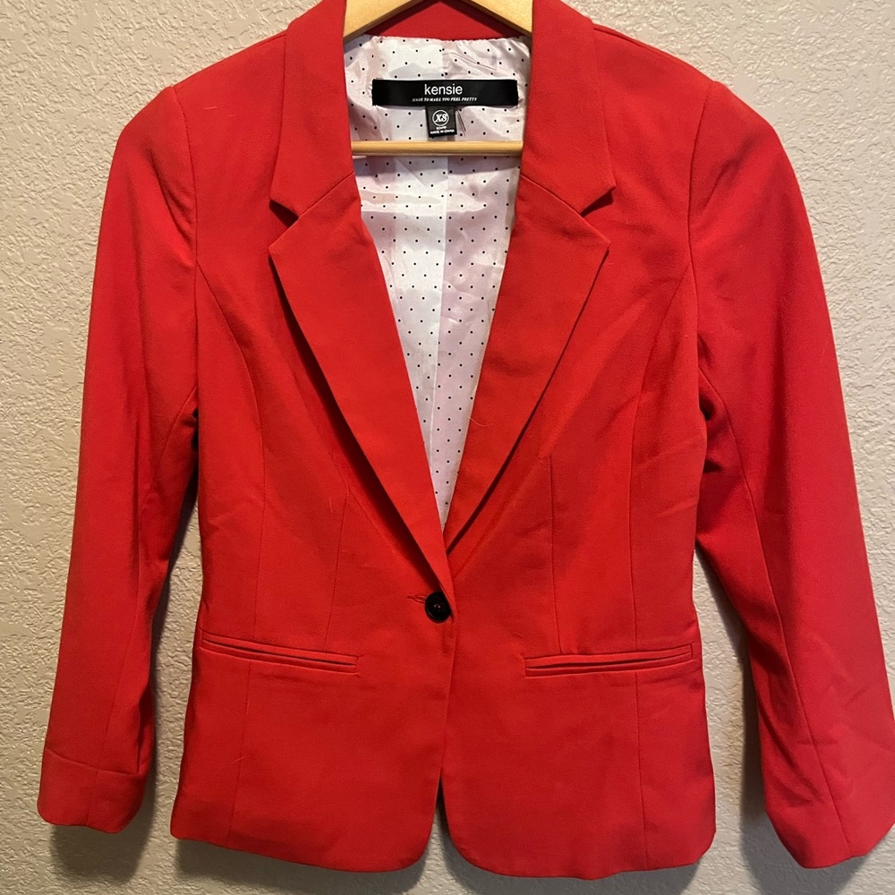Kensie Women's Red Blazer Jacket